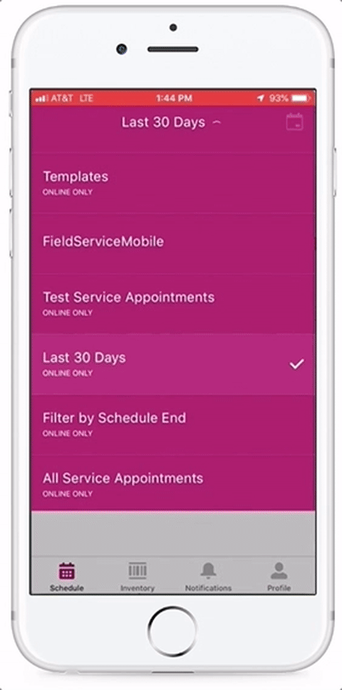 List picker recording